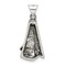 Sterling Silver Antiqued Oil Derrick Pendant Jewelry 28.1mm x 12.8mm